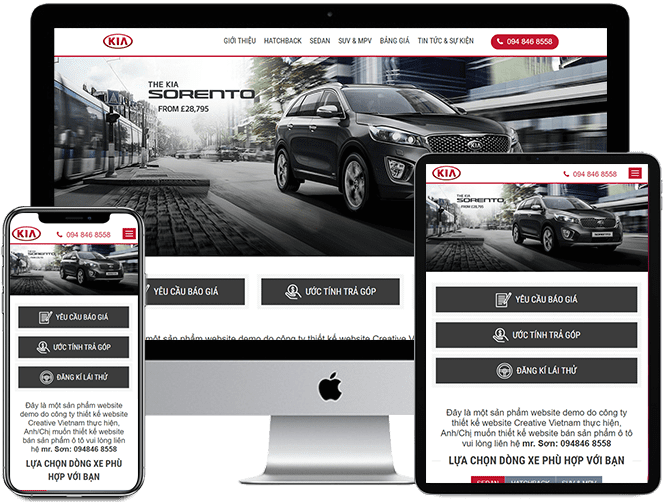Mẫu thiết kế website bán ô tô