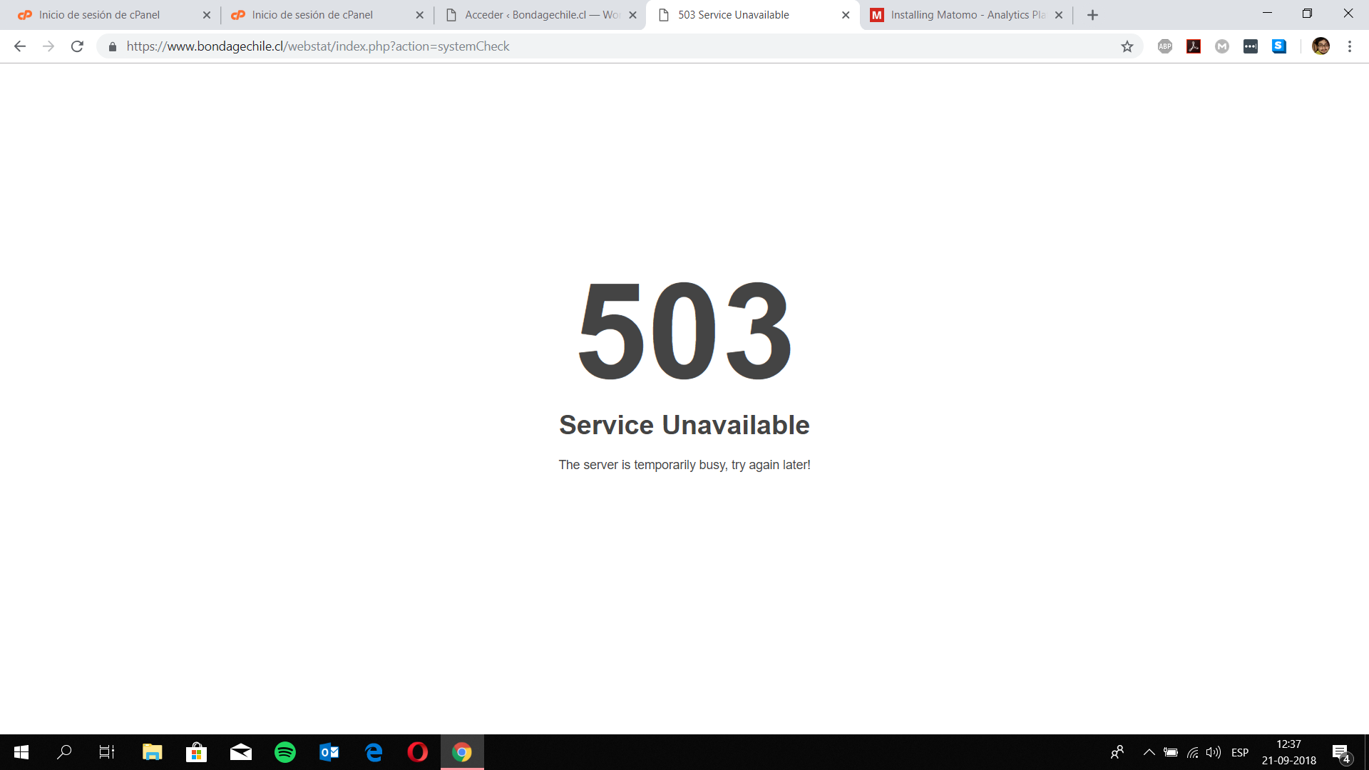 Lỗi thường gặp khi truy cập website - Lỗi 503 Service Unavailable