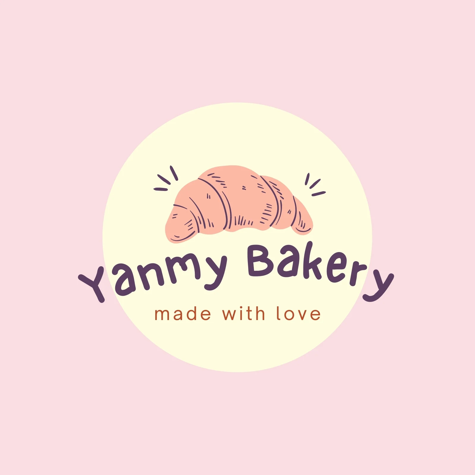 Mẫu thiết kế logo màu pastel tiệm bánh