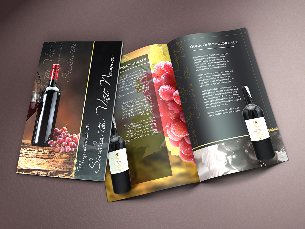 Thiết kế catalogue rượu vang là một phương thức quảng bá hiệu quả