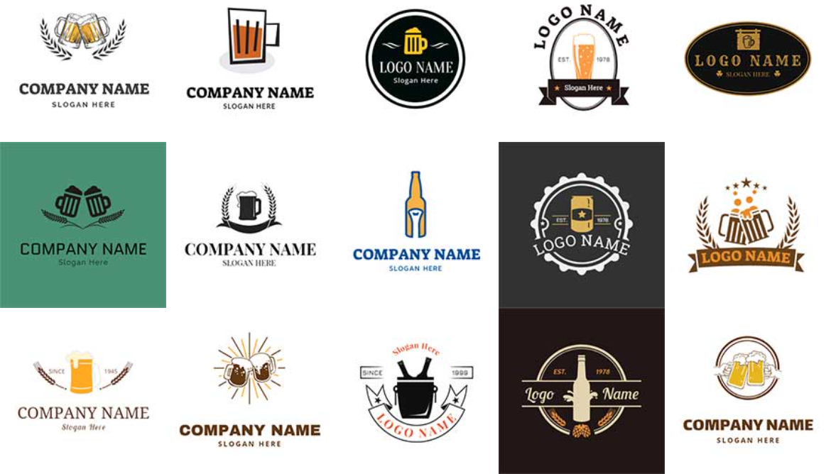 Một số mẫu thiết kế logo bia đặc trưng