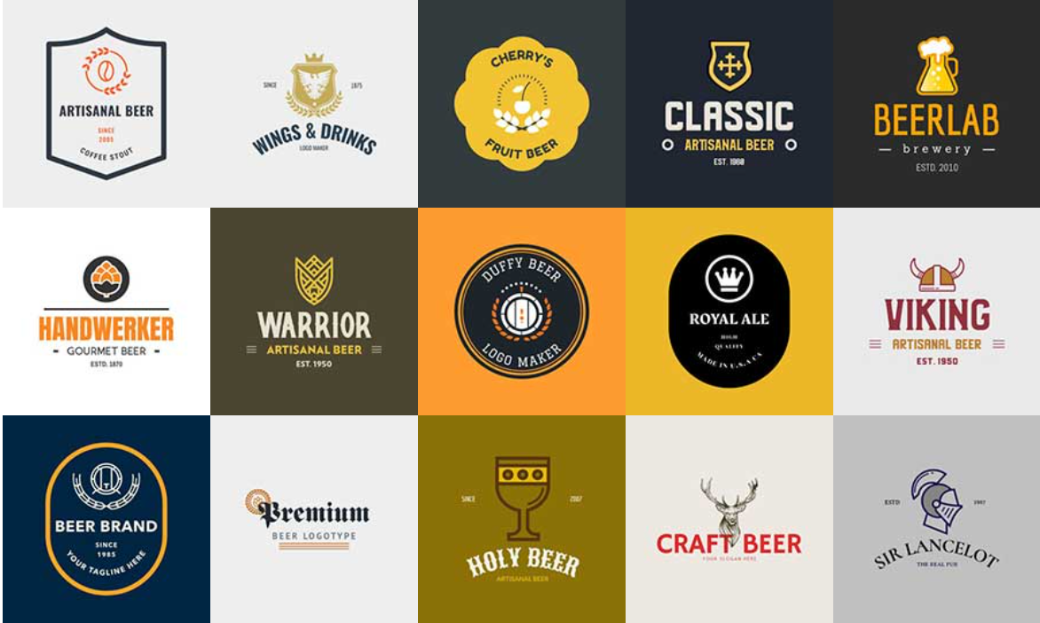 Một số mẫu thiết kế logo bia độc đáo