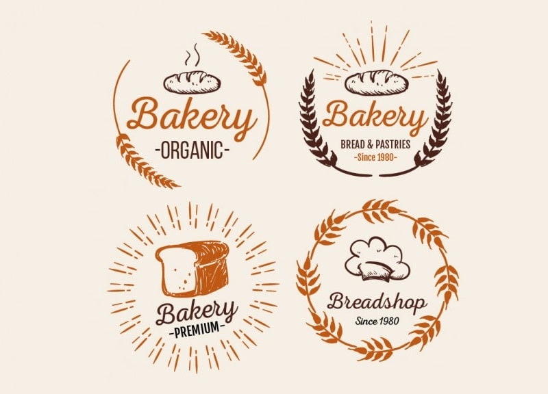 Mẫu thiết kế logo tiệm bánh mì đẹp
