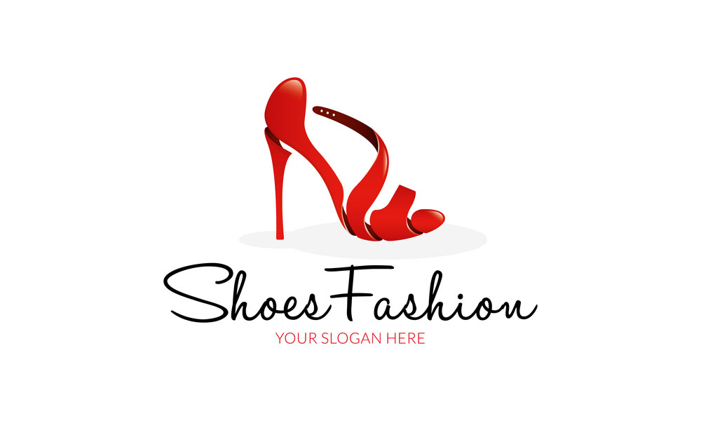 Biểu tượng thiết kế logo shop giày cao gót
